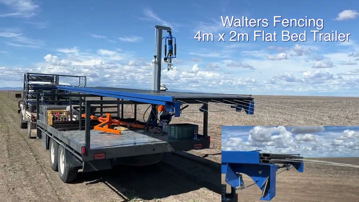 Flat Bed Trailer + Weston Dropper Rack