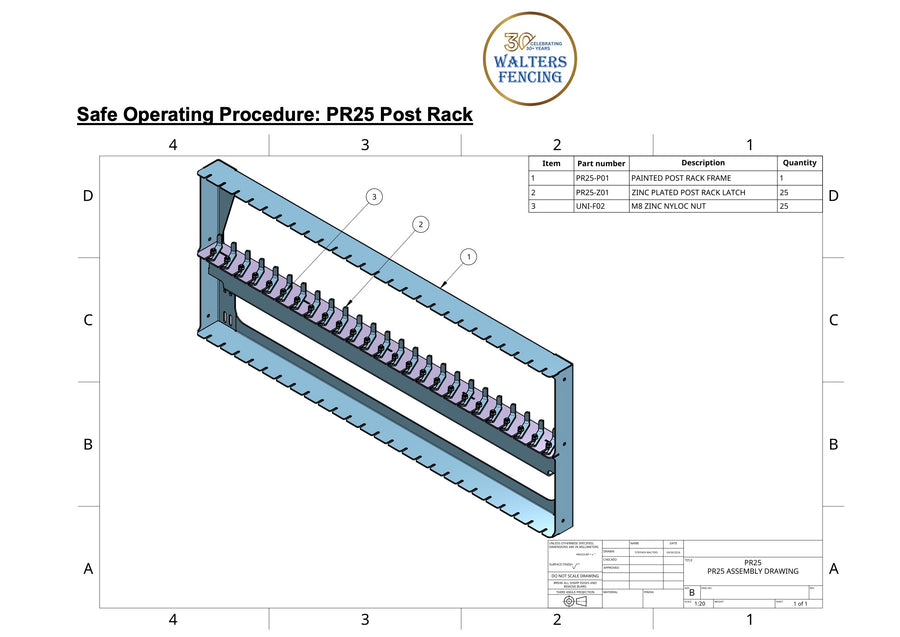 PR25 Post Rack – Walters Fencing