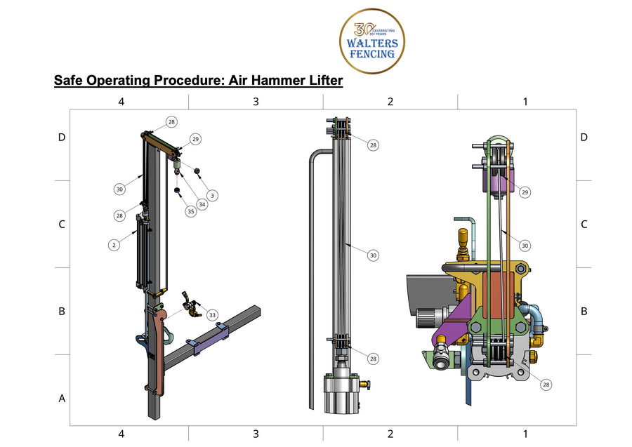 Trailer Mounted Air Hammer Lifter